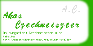 akos czechmeiszter business card
